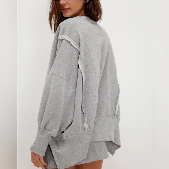 NWT FREE PEOPLE We The Free Graffic Camden Pullover Sweatshirt / New York - Picture 3 of 4